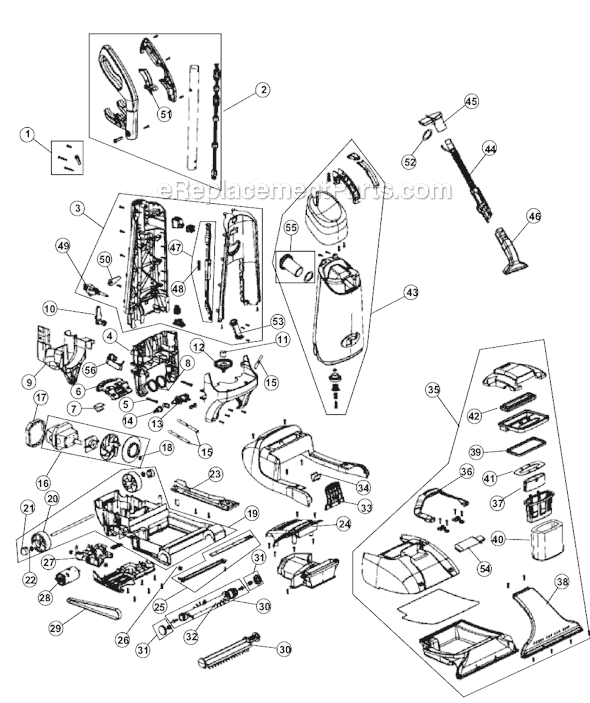 Page A Diagram and Parts List for MCE7350  Dirt Devil Carpet Cleaner